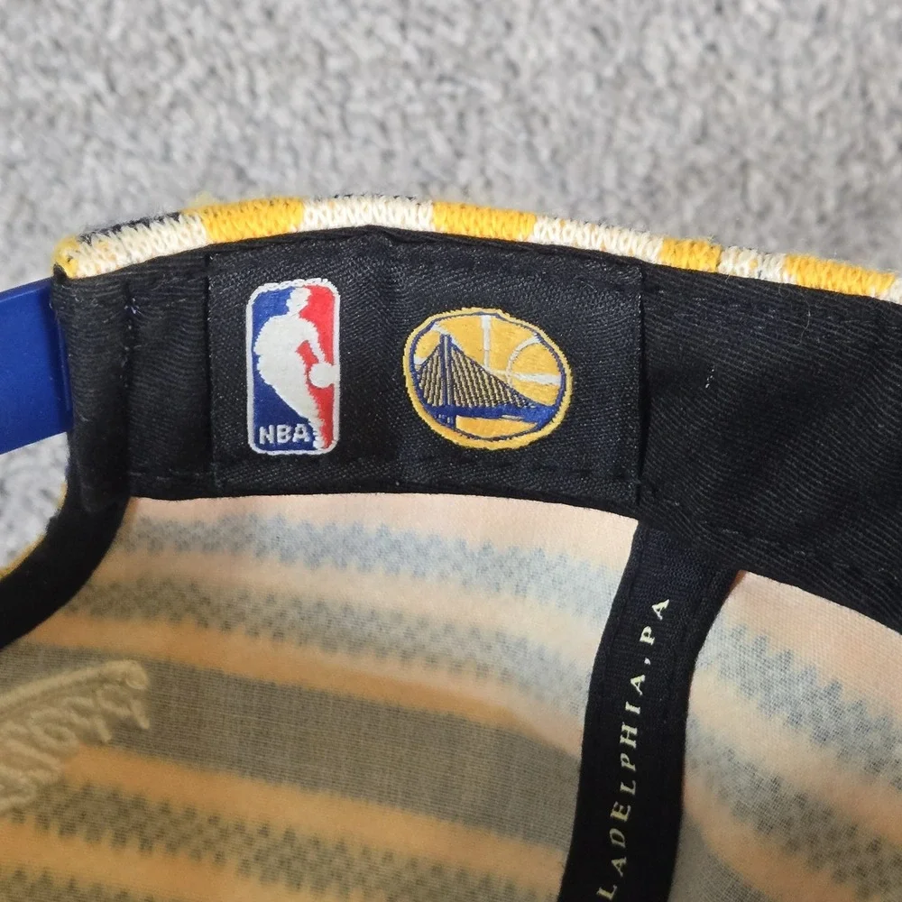 Mitchell & Ness Golden State Warriors Hat Mens OS Blue Snapback Knit Geometric